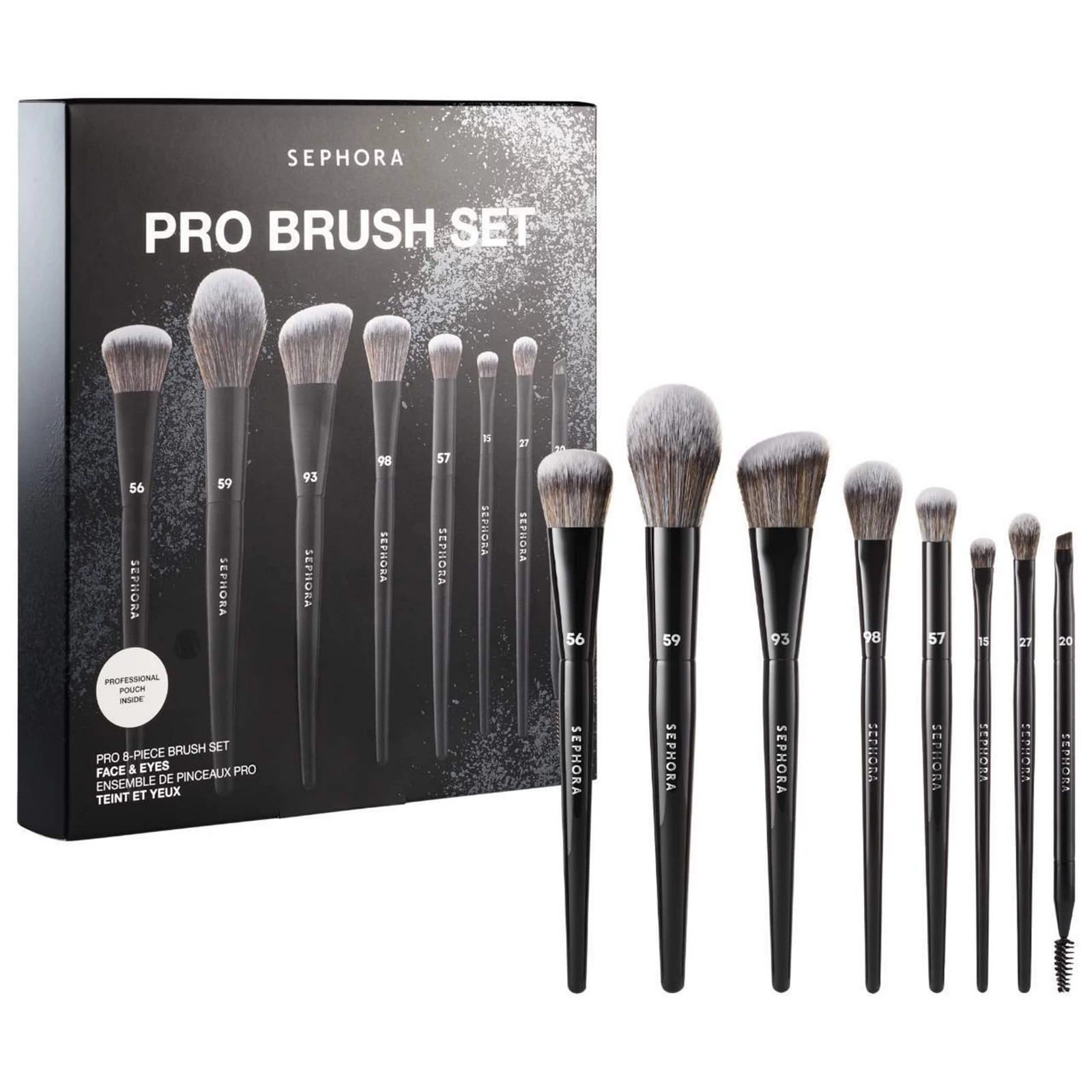 SEPHORA COLLECTION 8-Piece PRO Brush Face & Eye Set, None | Kohl's