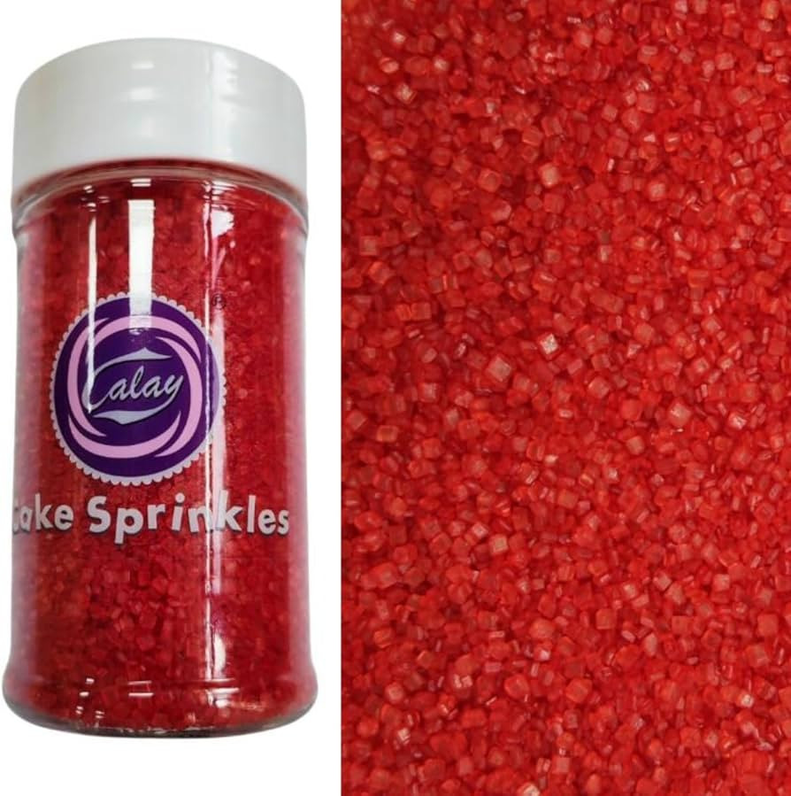 Essbare dekorative Zuckerkuchen rot 90g Cupcakes Brot Donuts Kekse und andere dekorative Zucker T... | Amazon (DE)