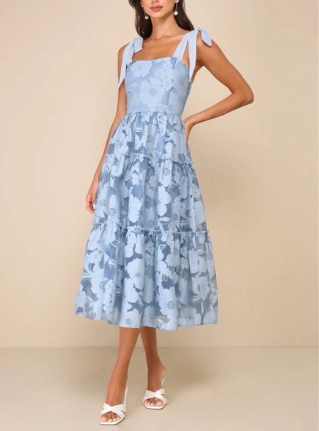 Shop floral print dresses! The Proof of Perfection Blue Floral Tiered Tie-Strap Midi Dress is under $80.

Keywords: Blue floral dress, floral print dress, spring dress, summer dress, midi dress, wedding guest, day date, day dress, date night, garden party, maxi dress, strapless dress

#LTKSeasonal #LTKFindsUnder100 #LTKWedding