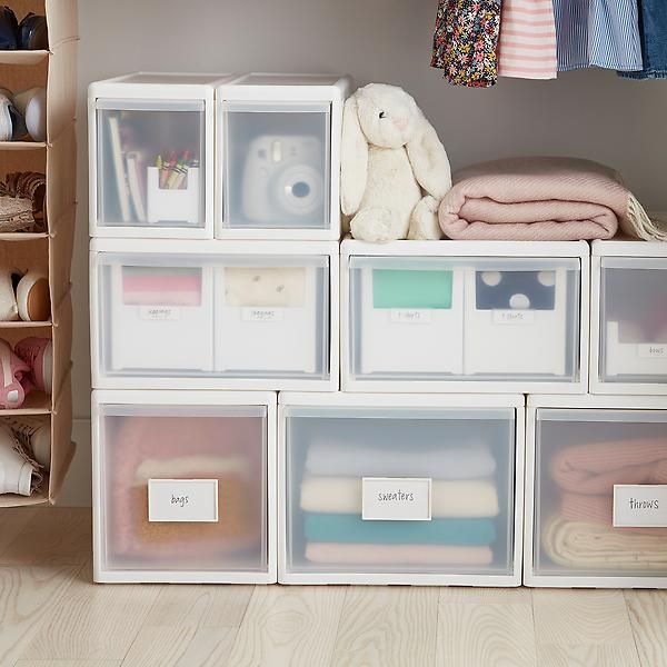 like-it Modular Short Narrow Drawer White | The Container Store