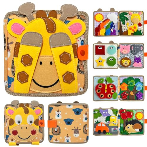 Montessori Busy Book for Toddlers 1-3, Toddler Busy Board Felt Quiet Book for Baby, Preschool Learning Activities Educational Sensory Toy for Kids Gift | Amazon (US)