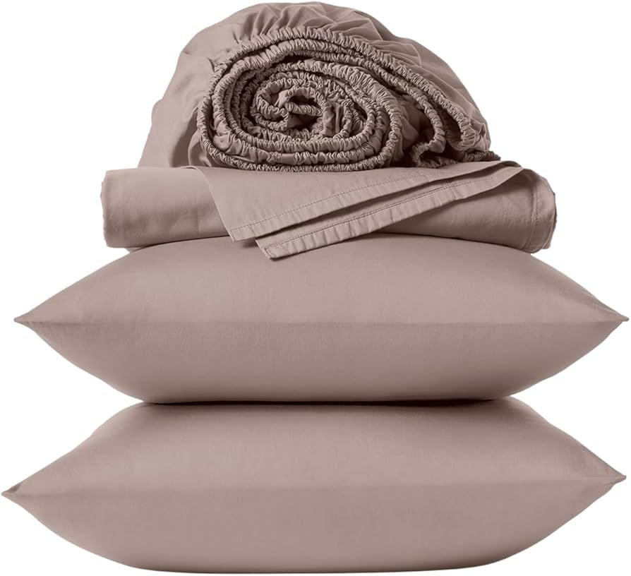 Coyuchi Classic Sateen Sheet Set Queen, Mineral, 100% GOTS Certified Organic Cotton, Silky Soft, ... | Amazon (US)
