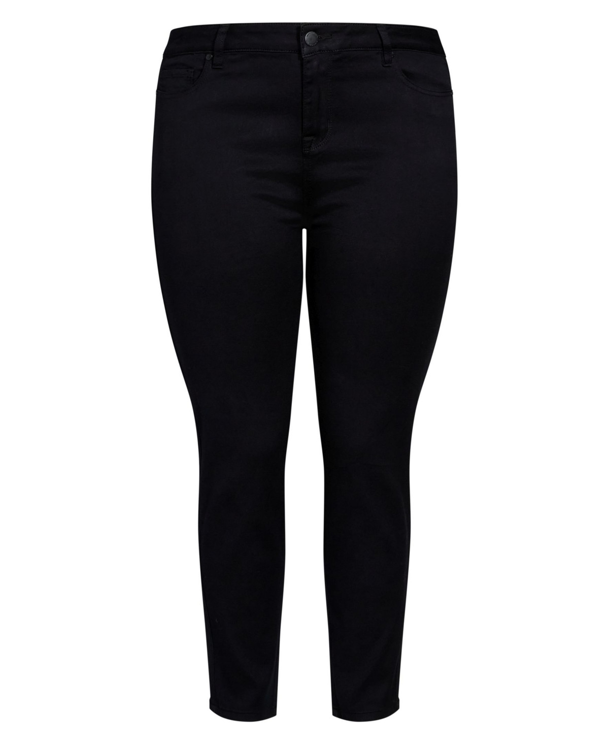 Avenue Plus Size Average Butter Denim Black Skinny Jeans | Macys (US)