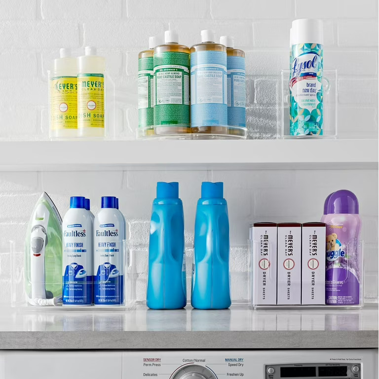 The Home Edit 5-Piece Clear Laundry Organizing System | Walmart (US)