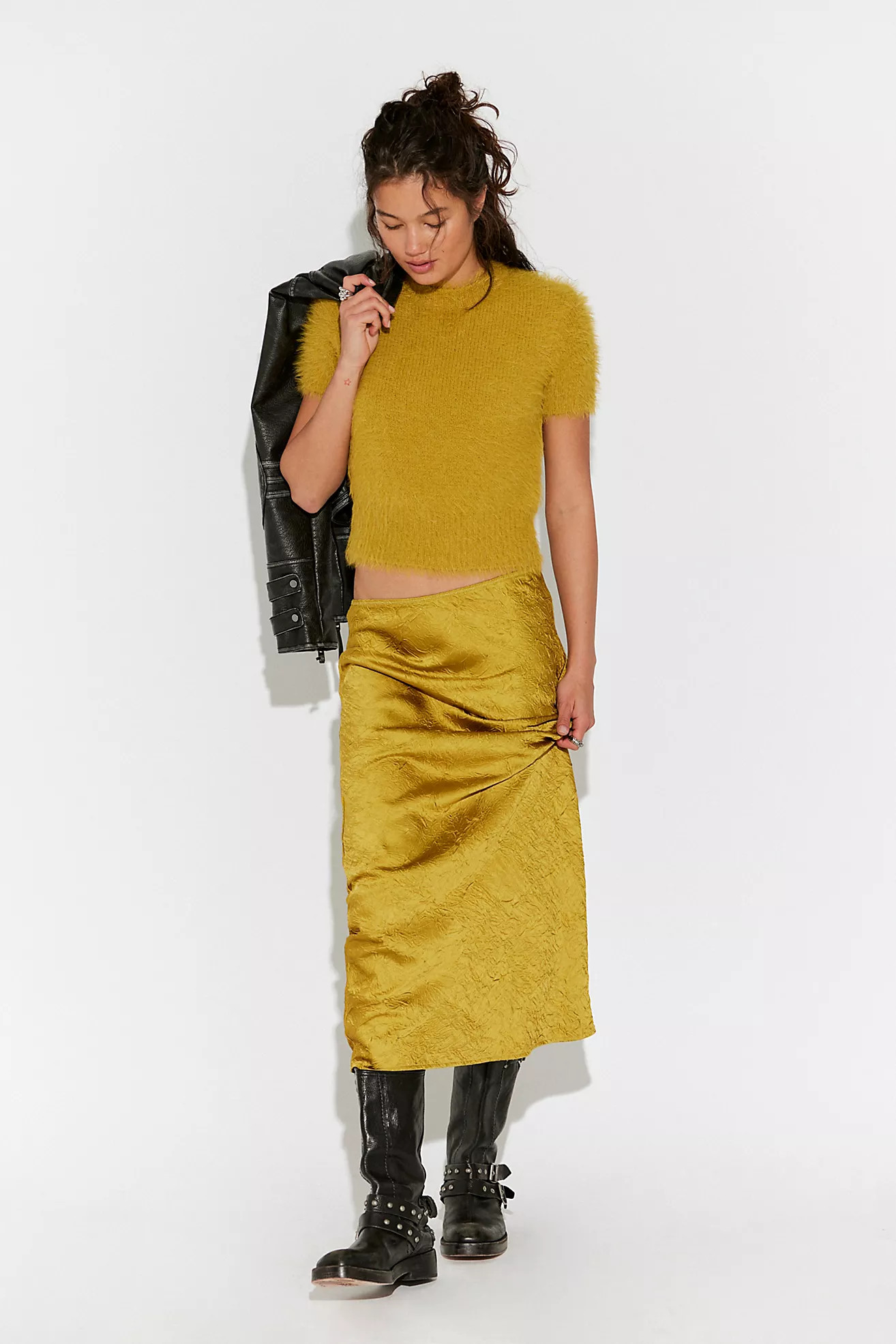 Alexandra Maxi Crushed Satin Skirt Set | Free People (Global - UK&FR Excluded)