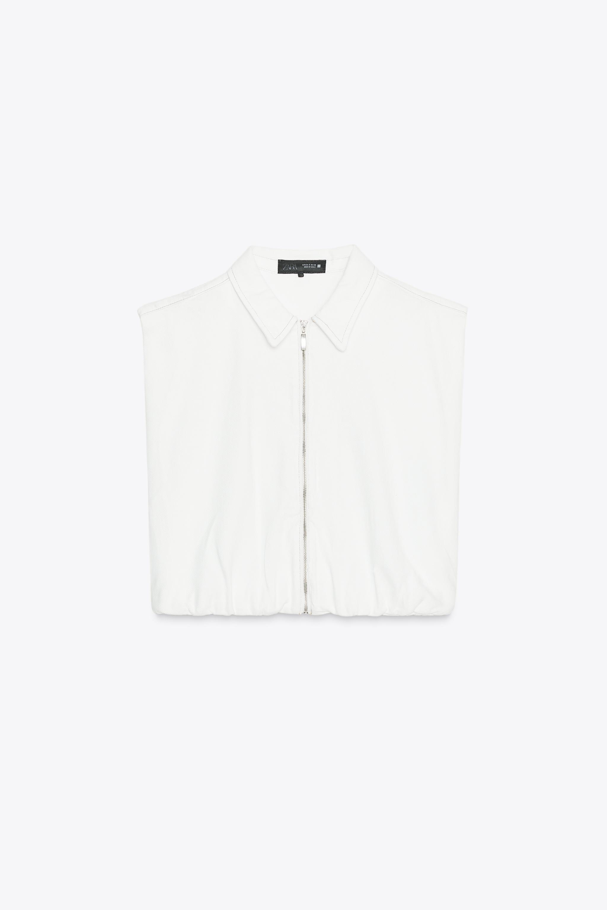 TOPSTITCHED WAISTCOAT WITH ELASTICATED HEM | Zara UK