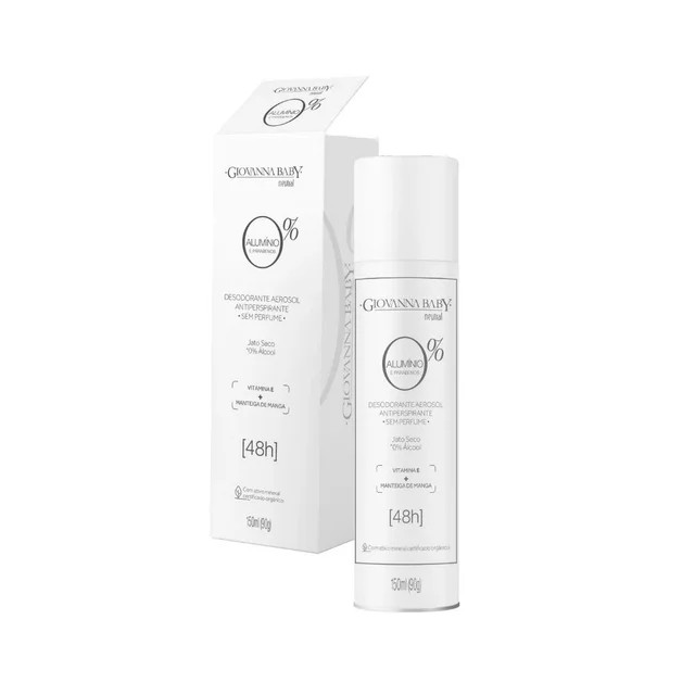 DESODORANTE AEROSOL GIOVANNA BABY SEM ALUMíNIO NEUTRAL 150ML | Drogasil (BR)