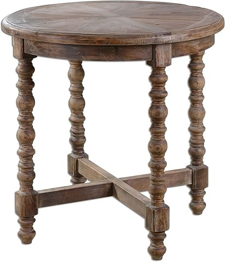 Uttermost Samuelle Wooden End Table, Brown | Amazon (US)