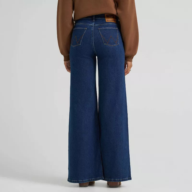 Wrangler Women's High-Rise Wide-Leg Jeans - Overcast Wash 26 | Target