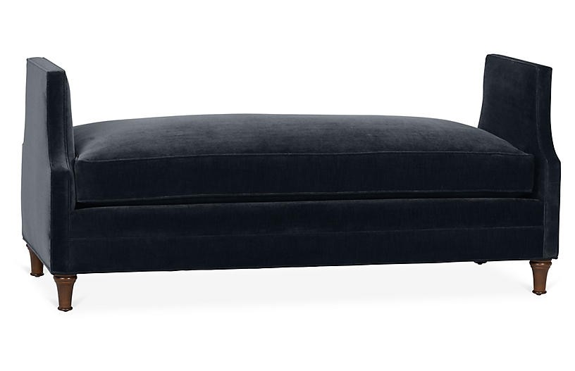 Dumont Bench - Navy Velvet | One Kings Lane