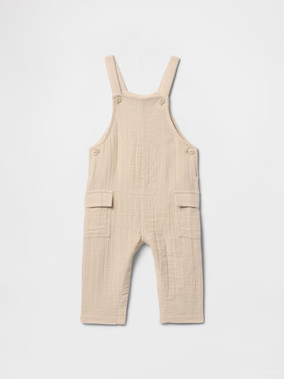 Baby Crinkle Gauze Overalls | Gap (US)