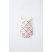 Zara - Crocheted Flower Romper - Ecru - 6-9 Months (29,1 Inches) - Kids | Zara US