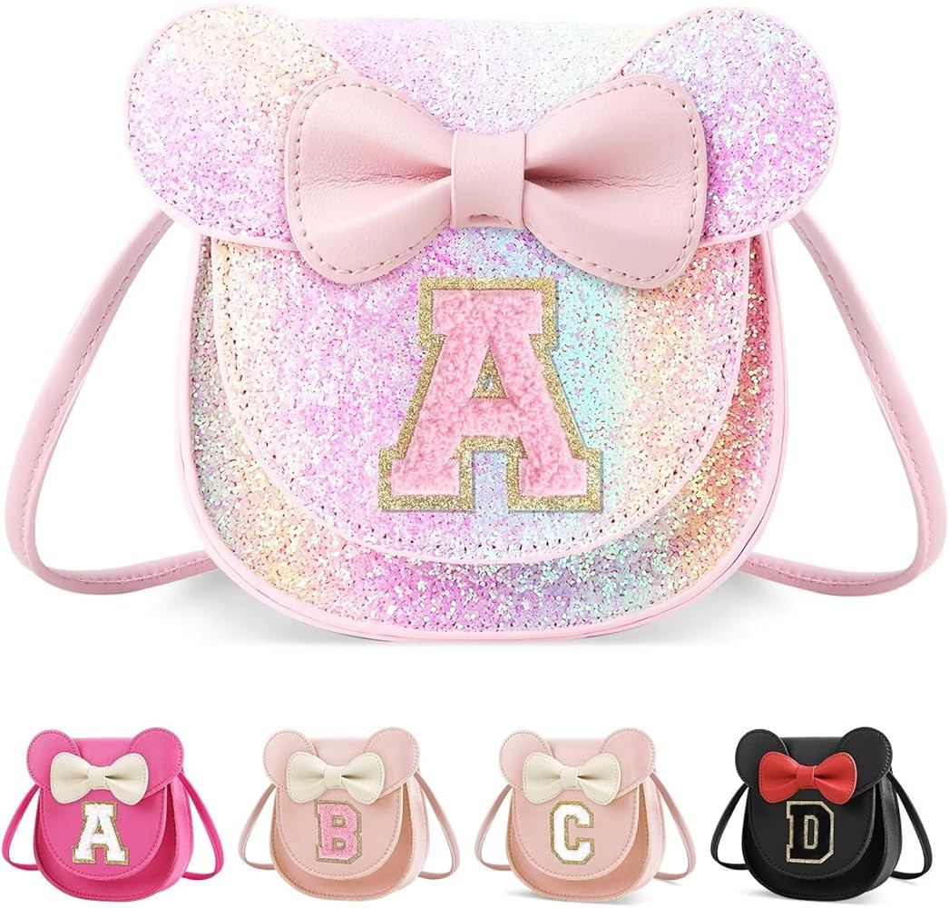 Toddler Purse Girl Wallet for Kids 2 3 4 5 6 7 8 9 Year Old Birthday Gifts,Cute Mouse Ear Bow Cro... | Amazon (US)