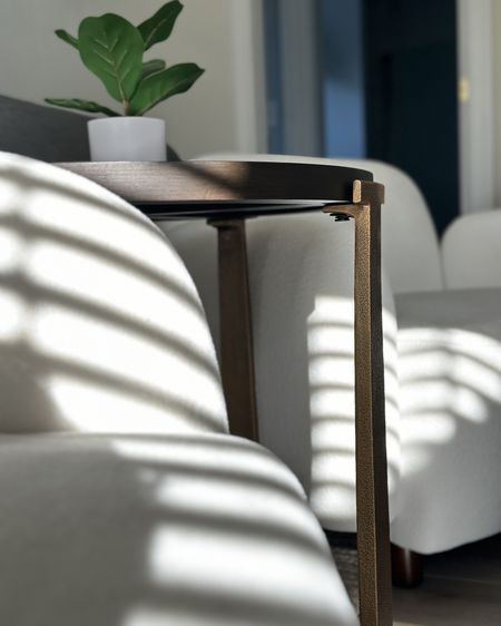 Details ✨ this end table is a budget friendly lookalike for the Restoration Hardware T Brace collection. 

I love the look for less for price and fits well into many different color schemes. The looks are a rustic brass finished metal. 

Amazon home finds // Amazon styled home // RH dupe // inspired by RH // side table modern 

#LTKHome