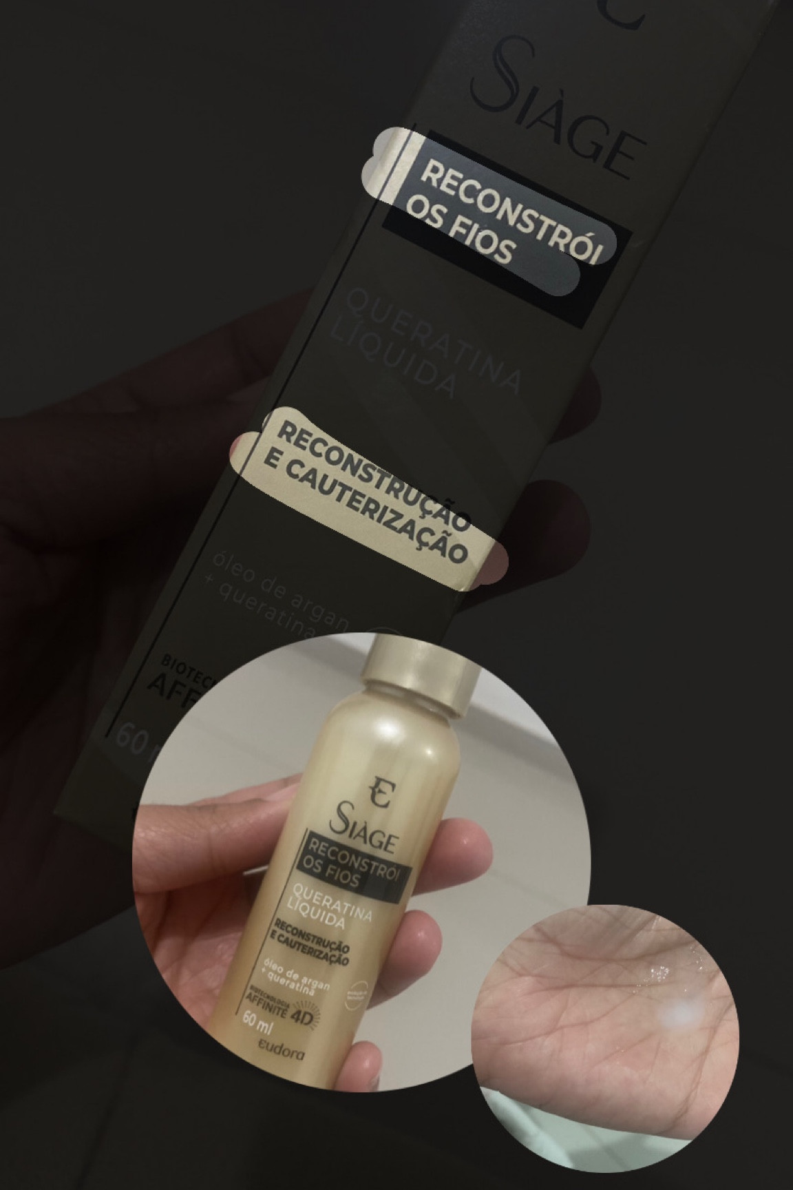 Migaaas, comprei o kit de reconstrução Siage, mas em especial quero falar sobre essa Queratina líquida, a que eu tinha aqui de outra marca eu não gostei( deixava meu cabelo duro) comprei essa da Eudora pra testar, vocês não tem noção de como é PERFEITA e o perfume então, ameeeei mais um que entra na minha lista de produtinhos preferidos. Lembrando que faço reconstrução no meu cabelo de 1x ao mês, mas se seu cabelo está muito danificado e nada do que faz ou passa da certo recomendo que faça de 15 em 15 dias.  Ameei🥰

#LTKU #LTKbrasil #LTKFind