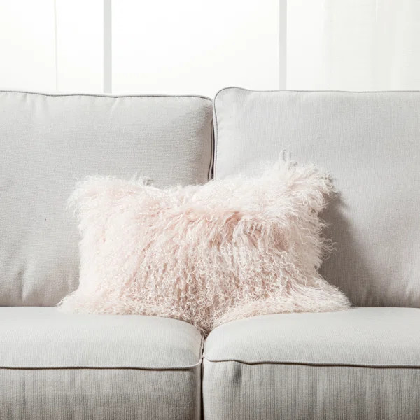 Canna Leather/Suede Throw Pillow | Wayfair North America