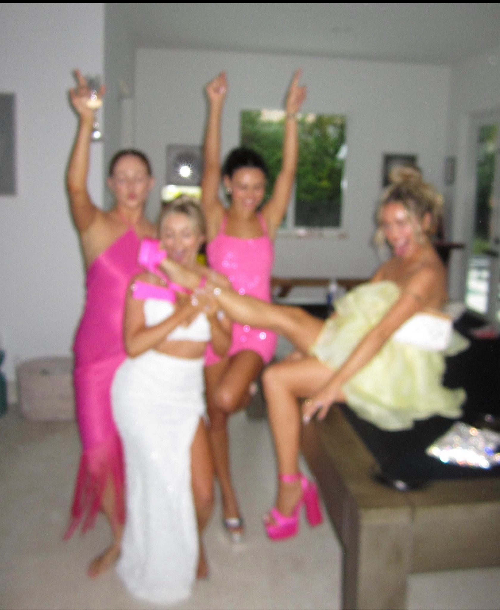 bachelorette party in Miami | hot pink mini sparkle dress, revolve yellow tiered mini dress, revolve pink maxi satin dress with fringe

#LTKFestival #LTKstyletip #LTKparties