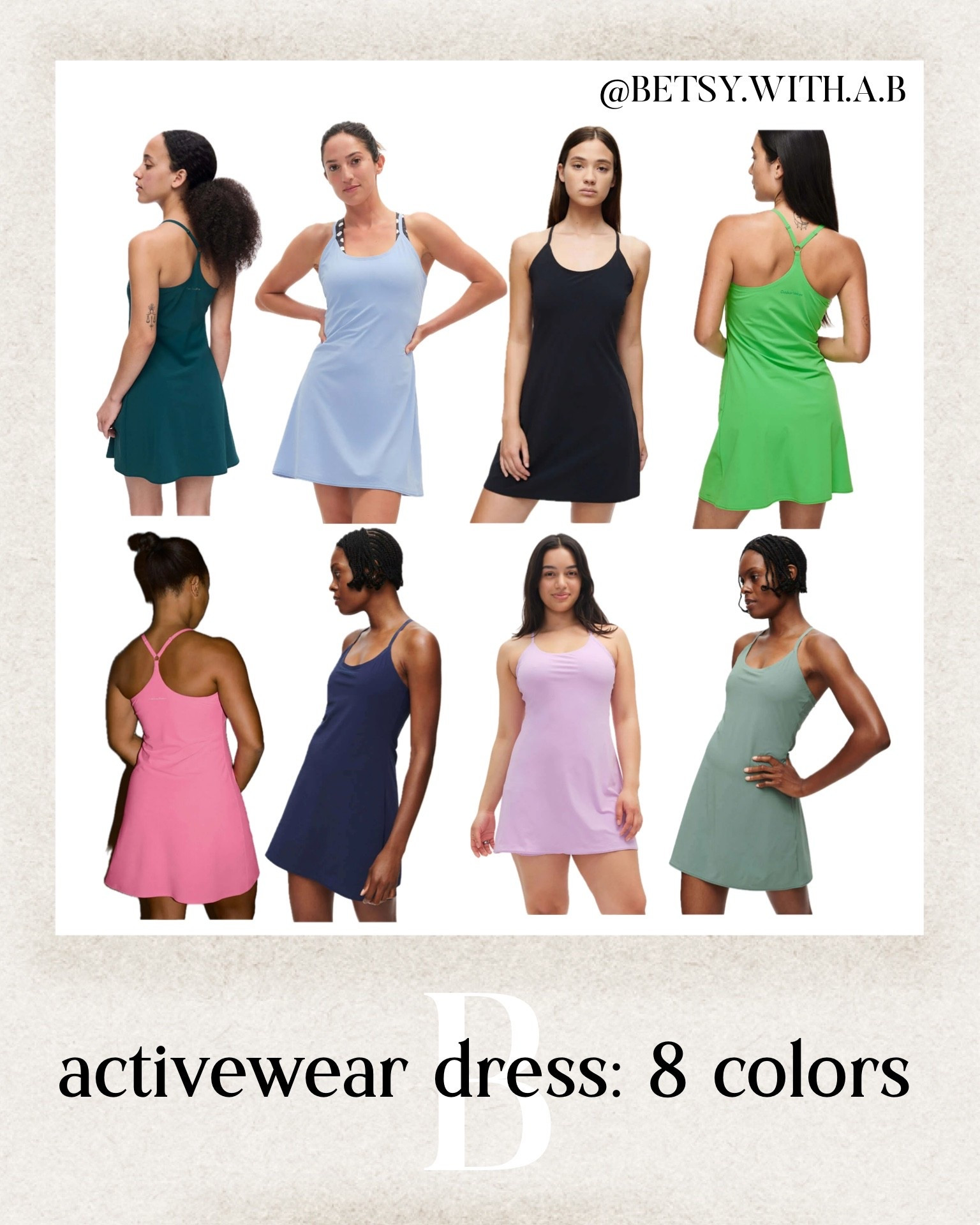 This is my favorite exercise dress and I now own 4. It’s the perfect thing to throw on and go in the heat of summer. 
I wear a size small. 


#LTKSeasonal #LTKmomlife #LTKTravel