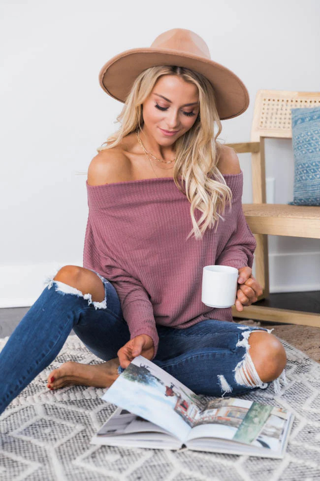 Sentimental Feelings Mauve Blouse | The Pink Lily Boutique