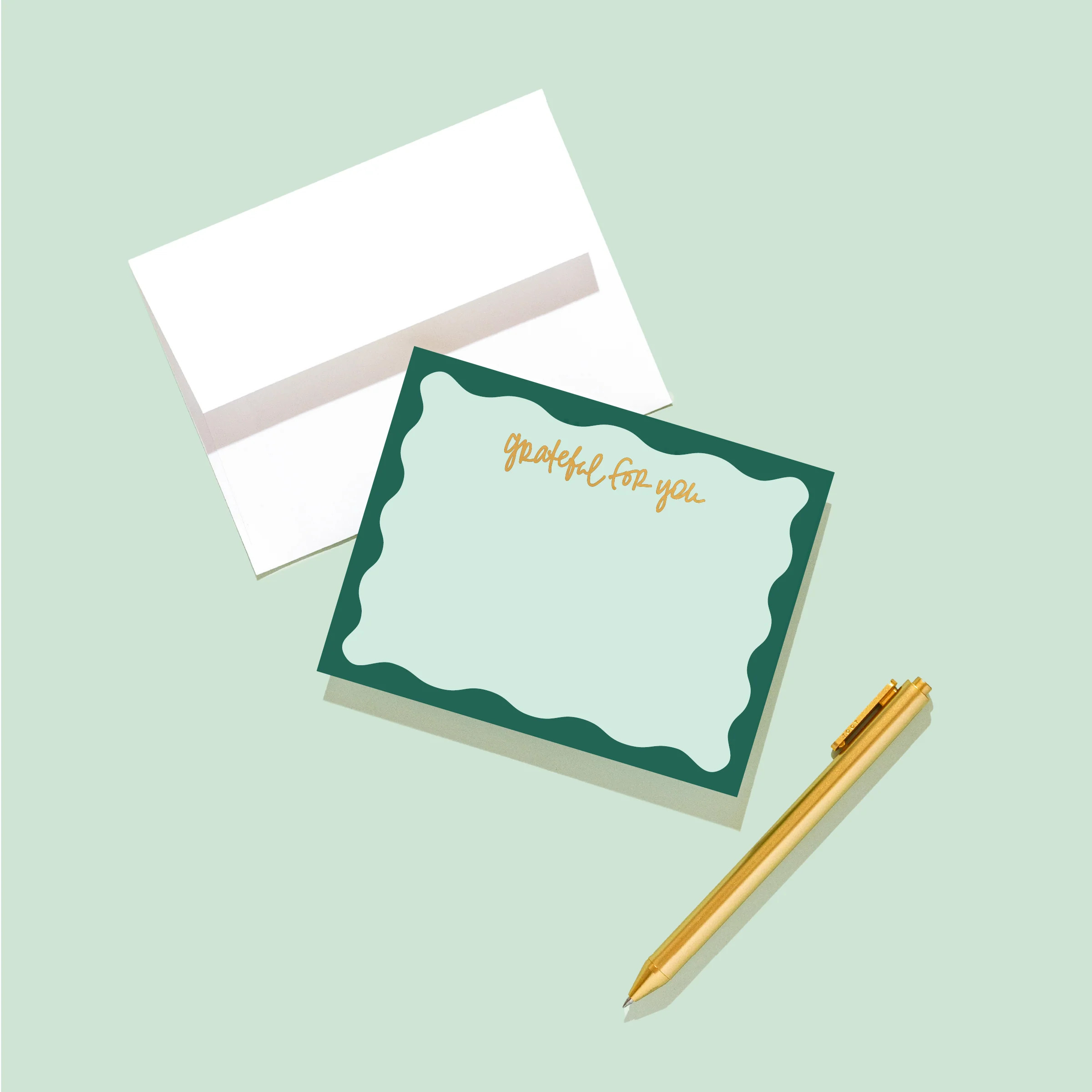 Gold Foil "Grateful for You" Notecards | Joy Creative Shop