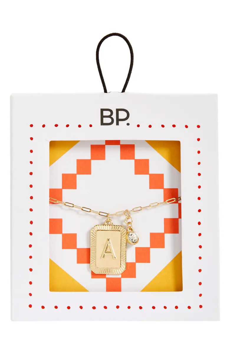 Initial Plaque Pendant Necklace | Nordstrom