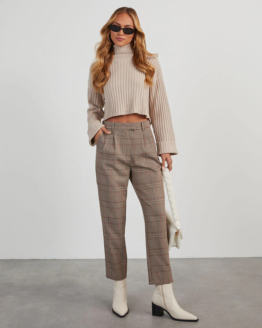 Benson Plaid Straight Leg Trouser Pants | VICI