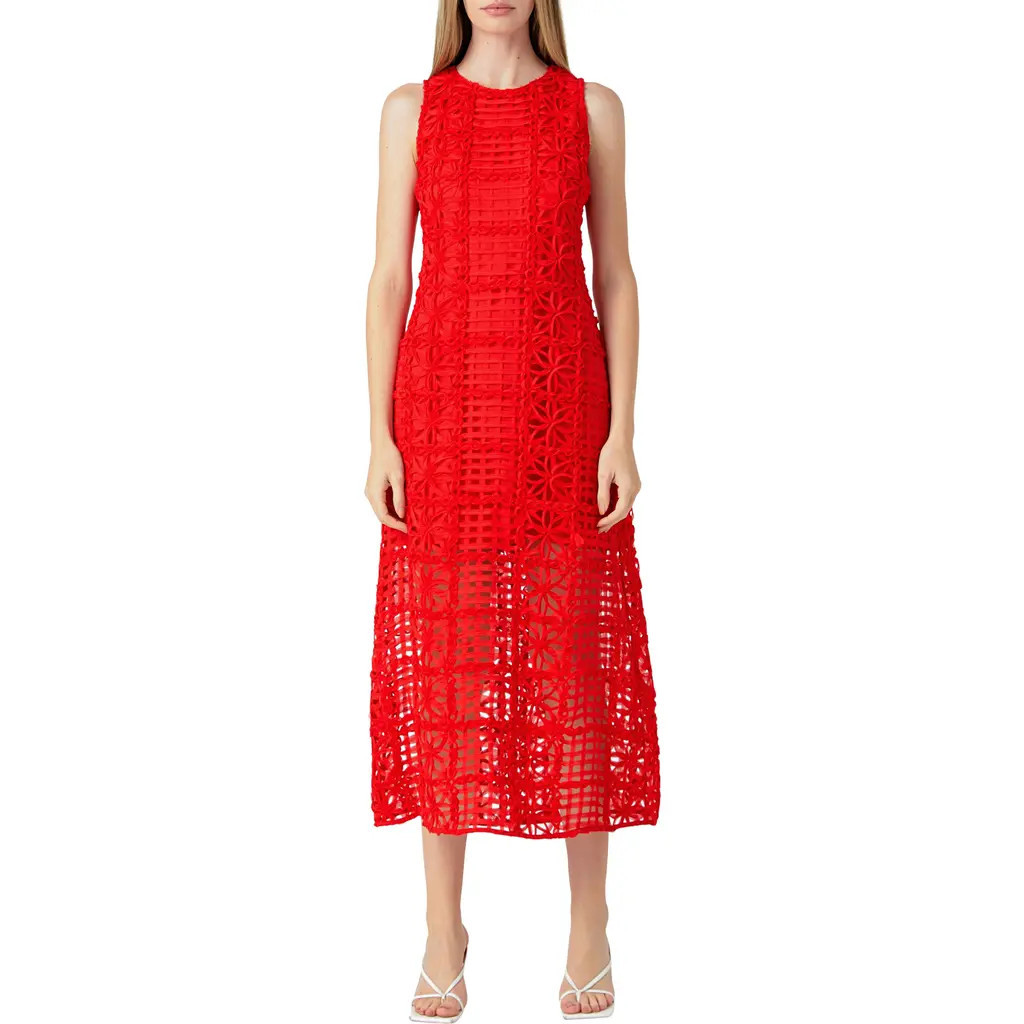 Endless Rose Textured Sleeveless Maxi Dress at Nordstrom, Size Medium | Nordstrom