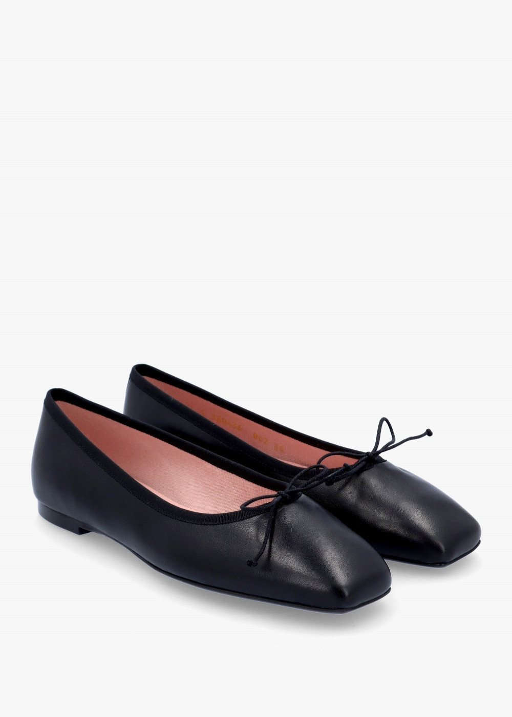 Camille Black Leather Square Toe Ballerina Pumps | Daniel Footwear (UK)