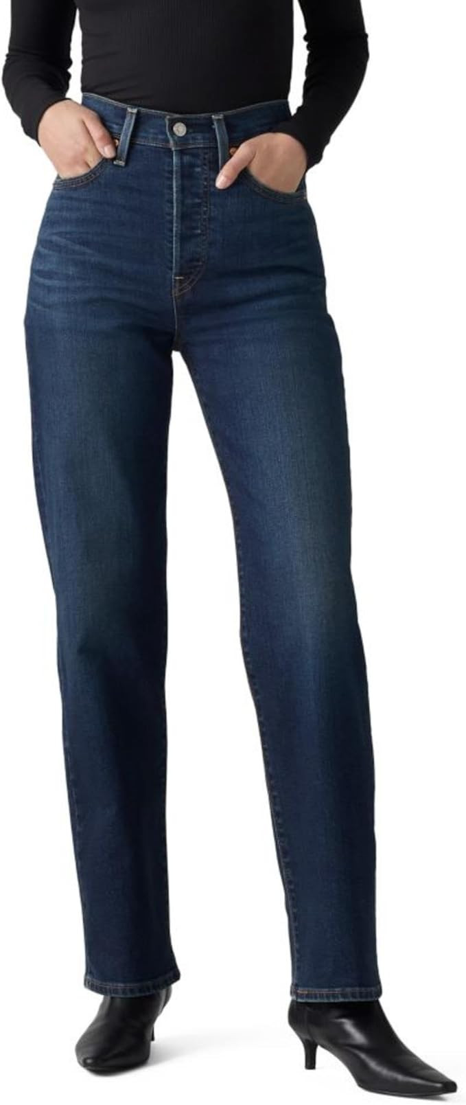 Levi's Womens Ribcage Straight Full Length Jeans | Amazon (US)