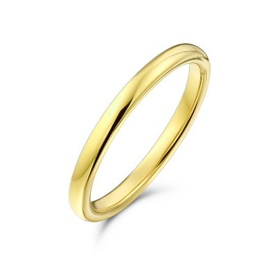 Bling Jewelry Thin 2MM Dome Wedding Band Ring Black Silver Rose Gold Titanium Comfort Fit Size - 6.5 | Target