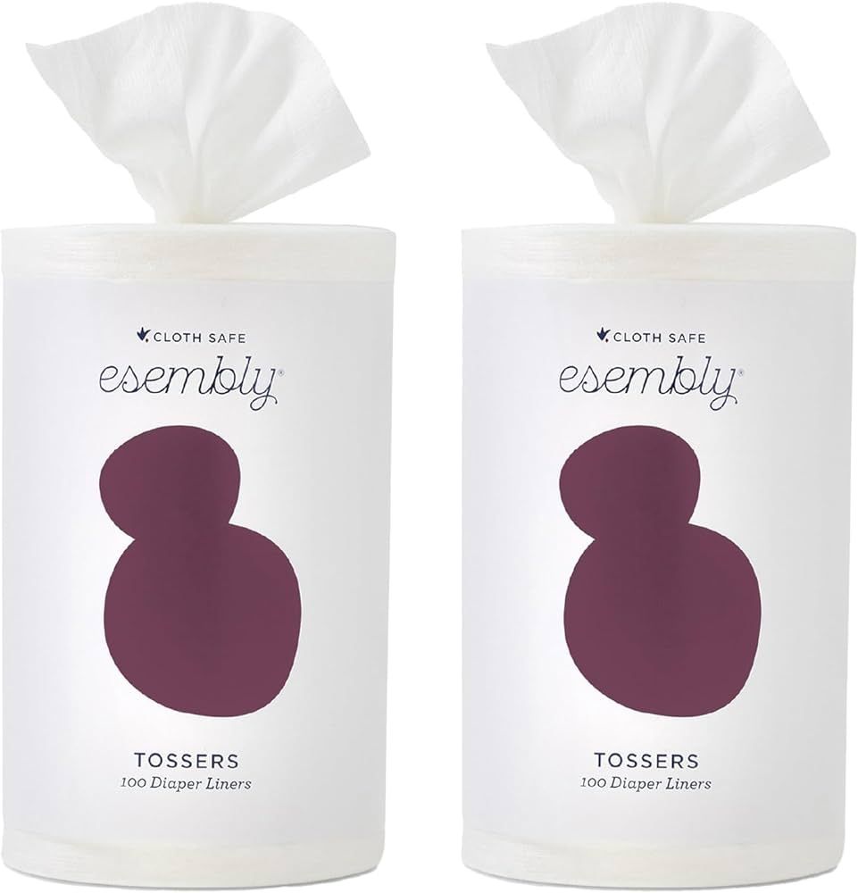 Esembly Tossers, Cloth Diaper Disposable Viscose derived from Bamboo Liner, Fragrance-Free and Ch... | Amazon (US)