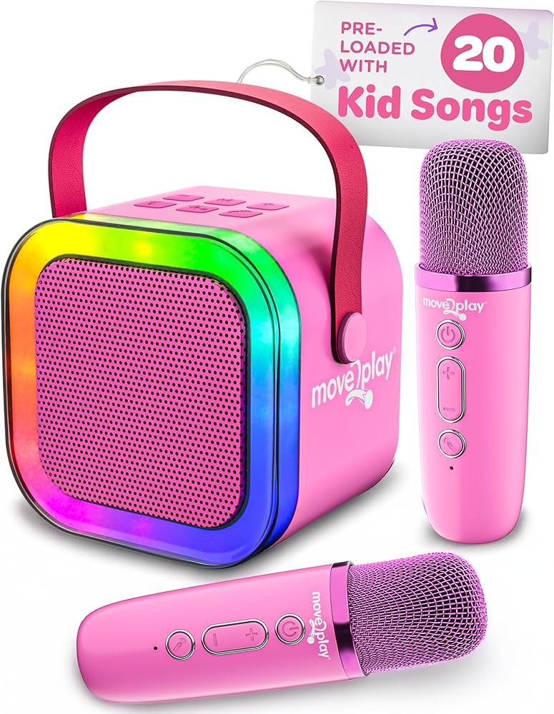 Move2Play, Mini Karaoke Machine for Kids | Includes 20+ Kid Songs | 2 Microphones | Connect with ... | Amazon (US)