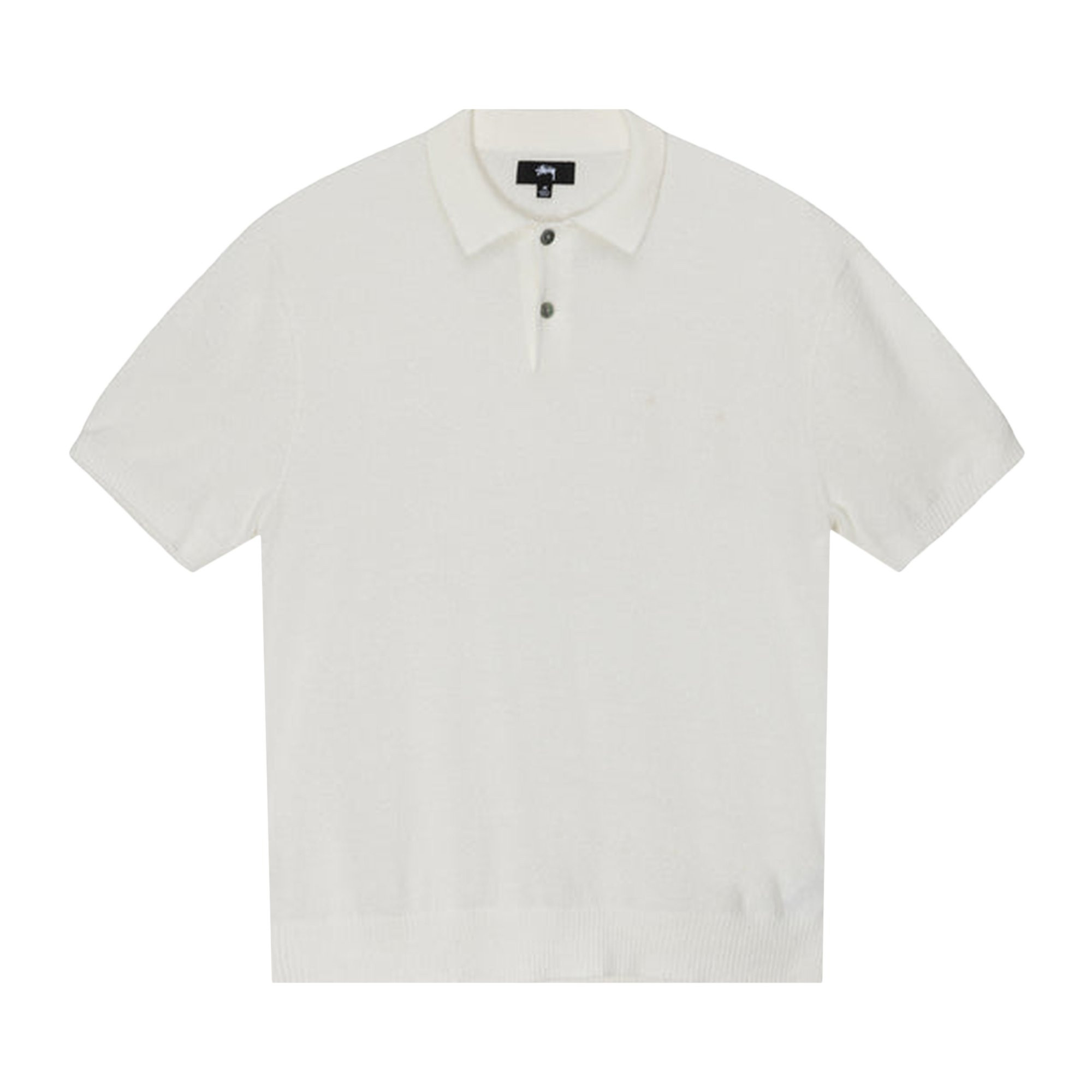 Stussy Textured Short-Sleeve Polo Sweater 'Bone' | Cream | Men's Size S | GOAT