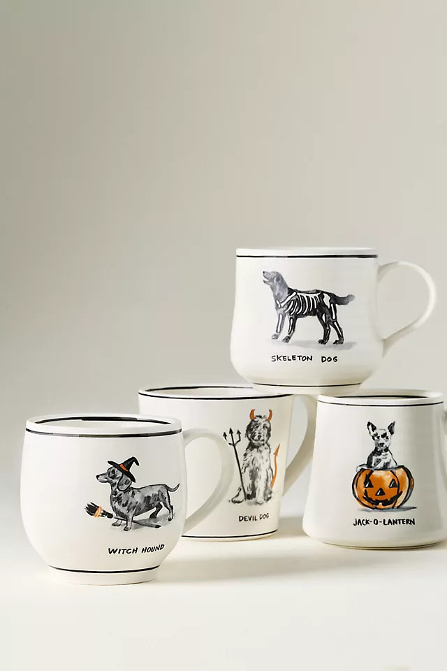 Stoneware Halloween Dog Mug | Anthropologie (US)