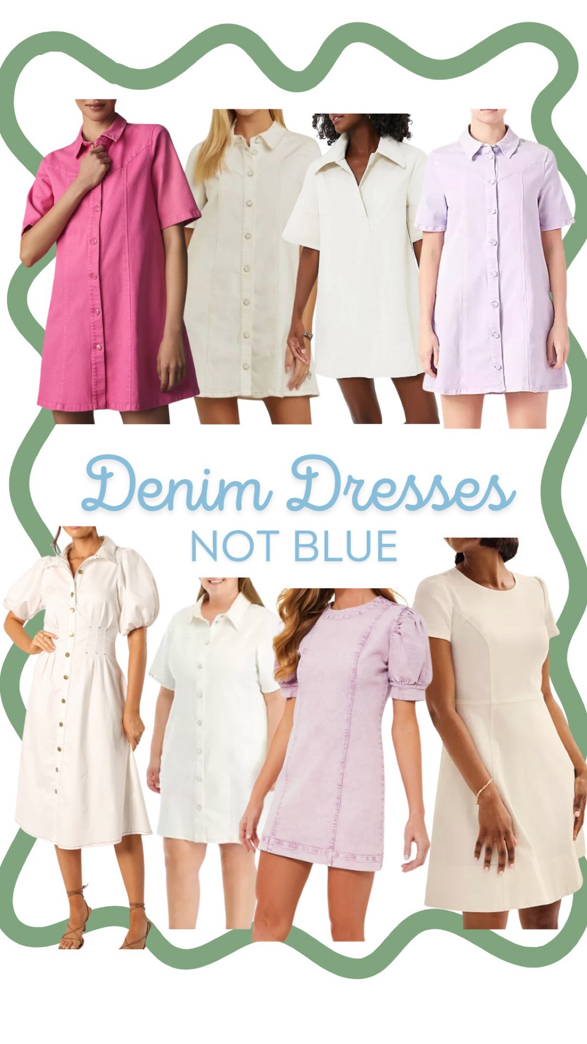 Colorful denim  dresses

#LTKMidsize #LTKBacktoSchool