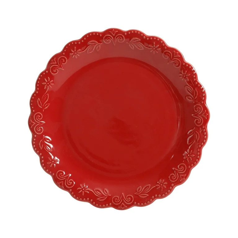 The Pioneer Woman Toni Red Dinnerware Set, 12-Piece - Walmart.com | Walmart (US)