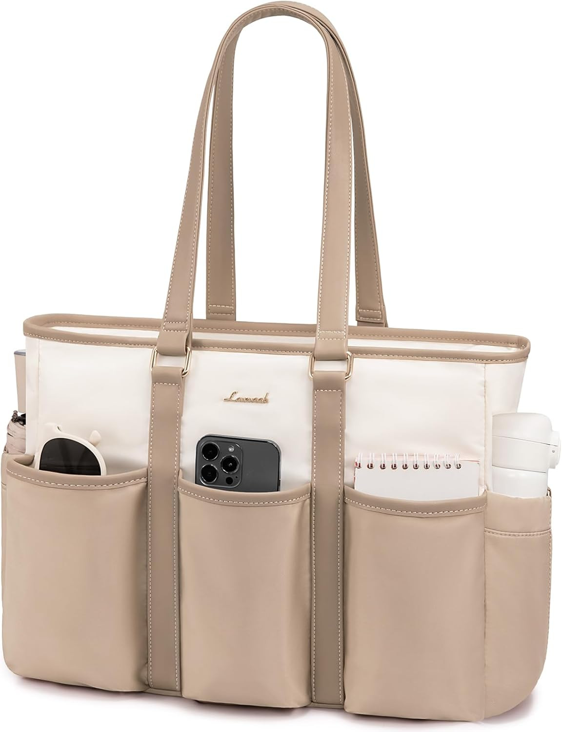 LOVEVOOK Teacher Tote Bag for Women Work, 15.6 Inch Laptop Bag for Women, Nurse Bag, Utility Ever... | Amazon (US)