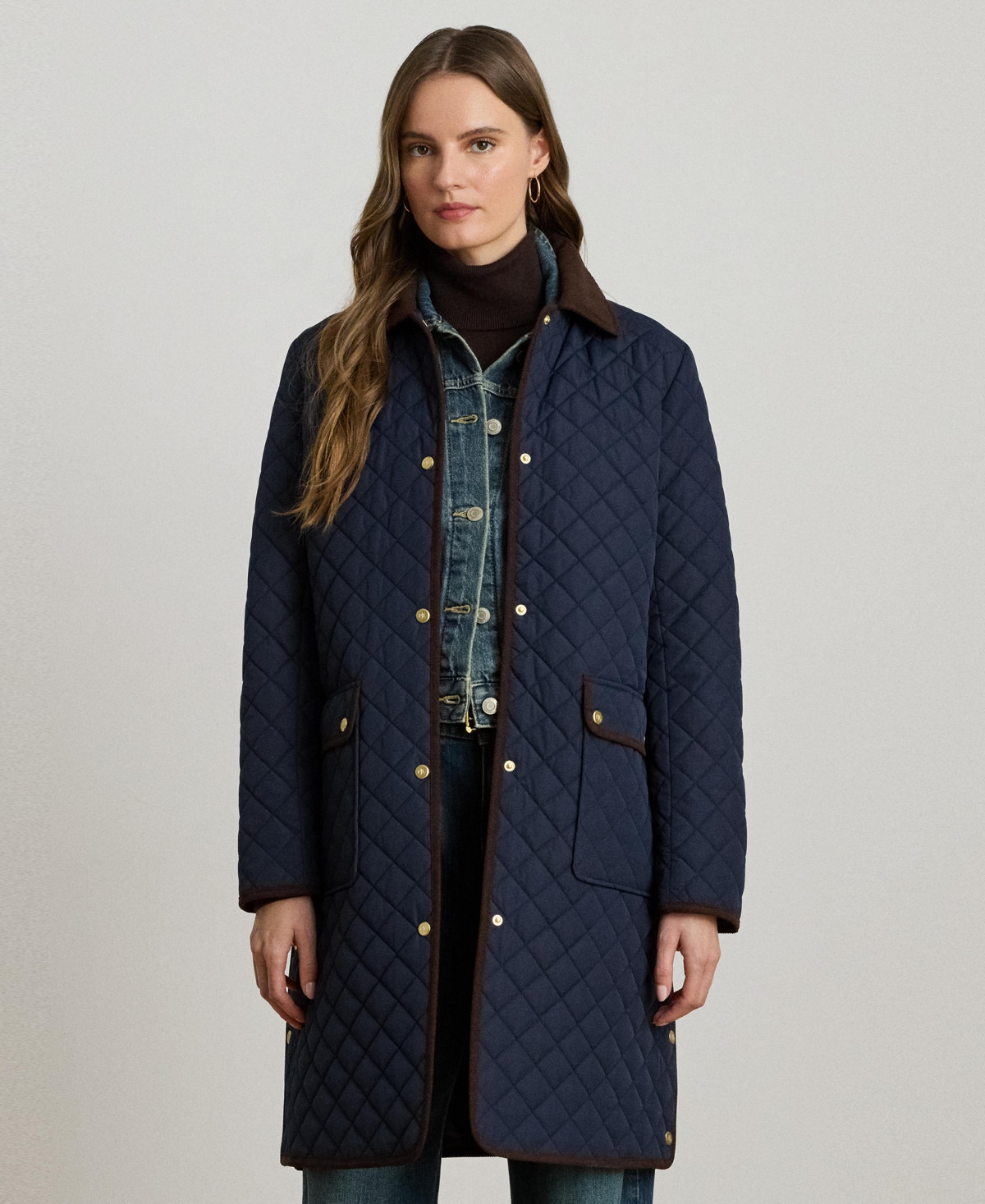 Lauren Ralph Lauren Women's Quilted Coat - Dark Navy | Macy's