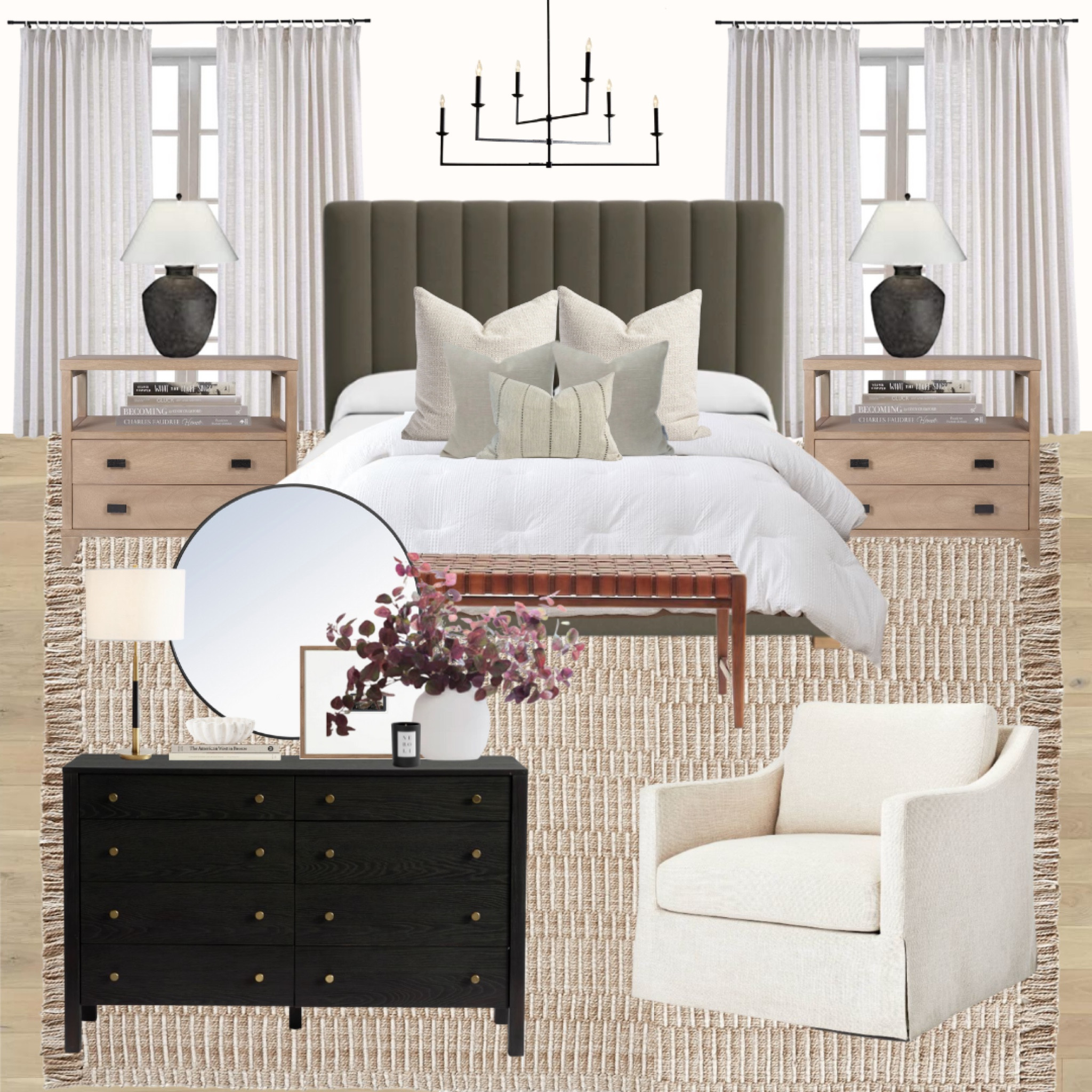 Transitional bedroom with modern details - similar nightstands linked.

#LTKsalealert #LTKhome