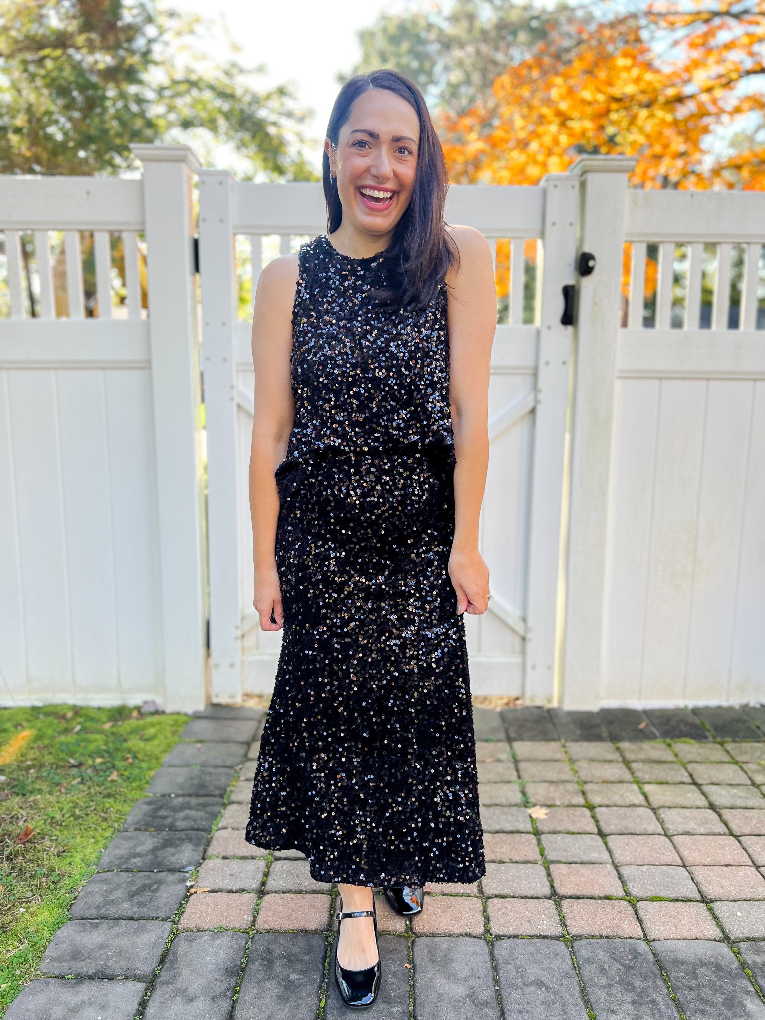 Sequin A-Line Maxi Skirt for Women curated on LTK