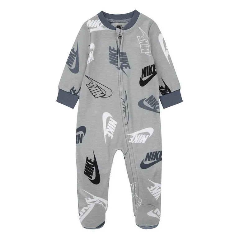 Baby Nike Logo Zip Footed Sleep & Play 3 Months | Walmart (US)