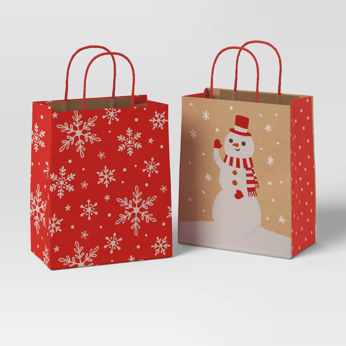 2ct Snowflake and Snowman Cub Christmas Gift Bags - Wondershop™ | Target
