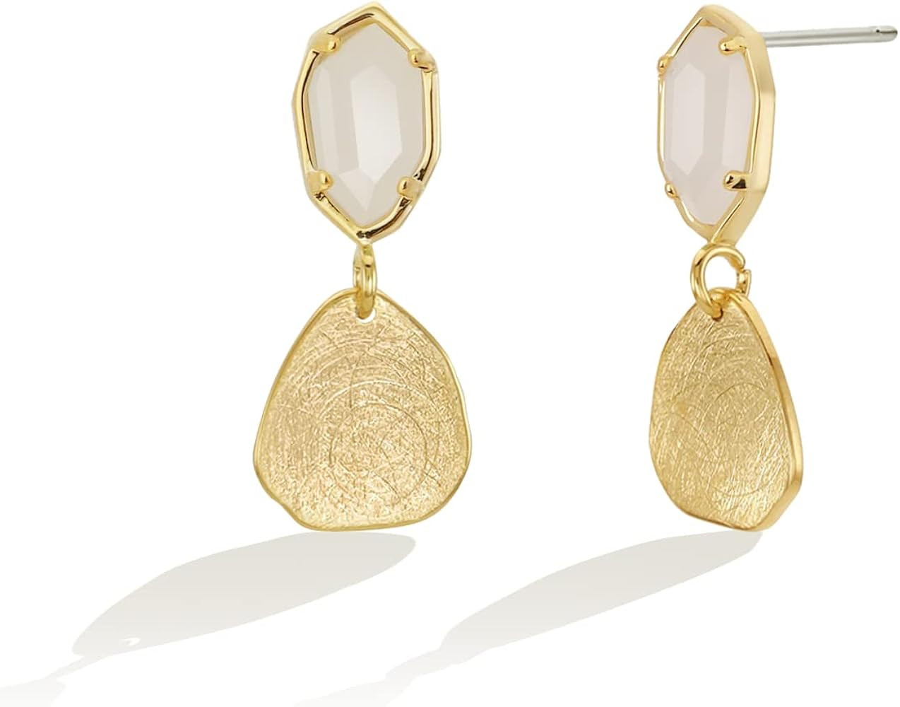 OZEL 14K Gold Plated Crystal Dangle Earrings for Women Lightweight Daily Fashion Drop Earrings | Amazon (US)