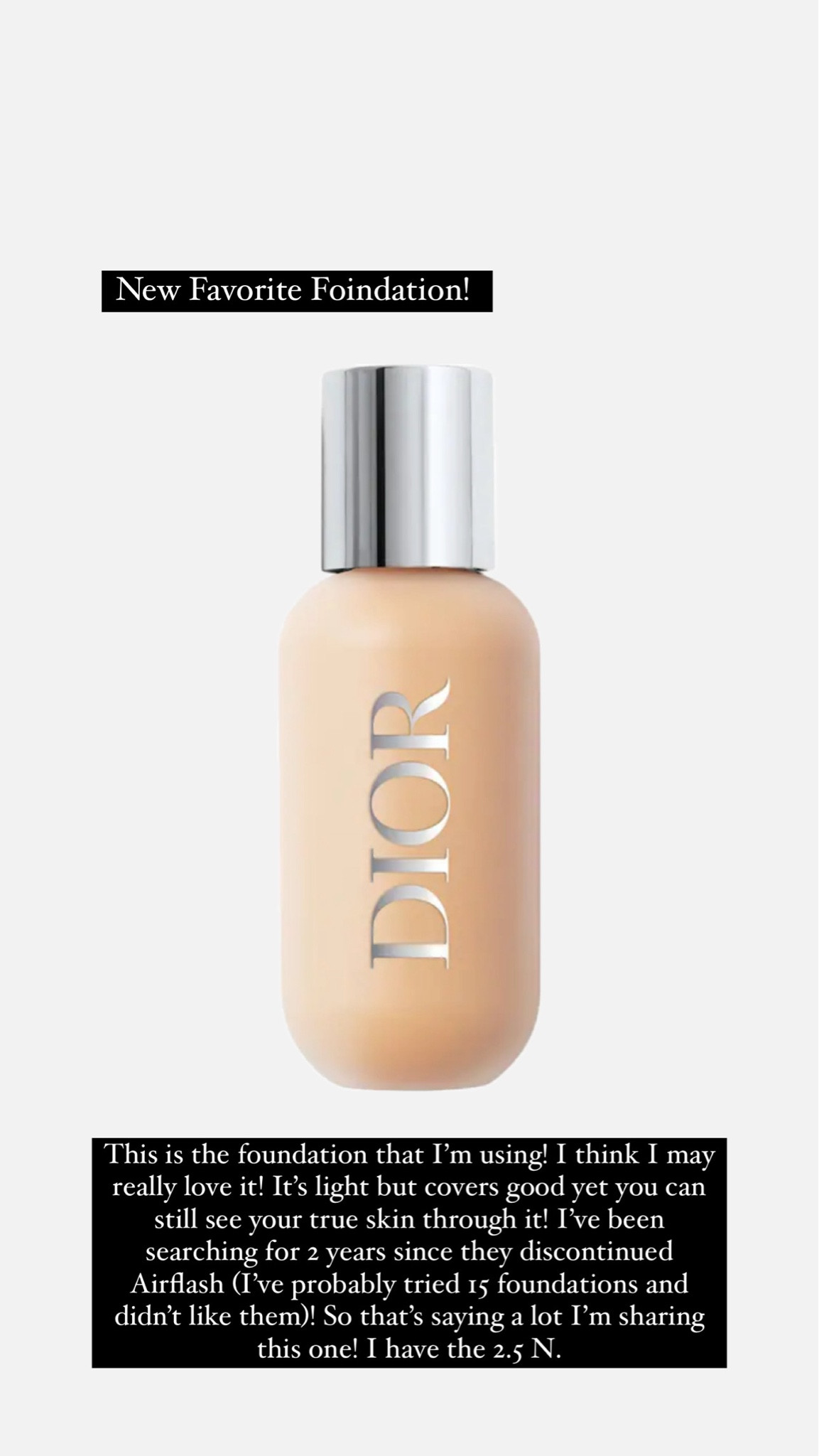 NEW FOUNDATION I’m loving!!! I got 2.5N! 

#LTKOver40 #LTKBeauty #LTKStyleTip
