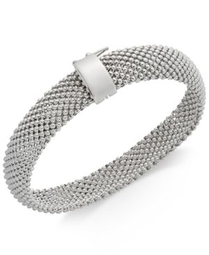 Sterling Silver Bracelet, Mesh | Macys (US)