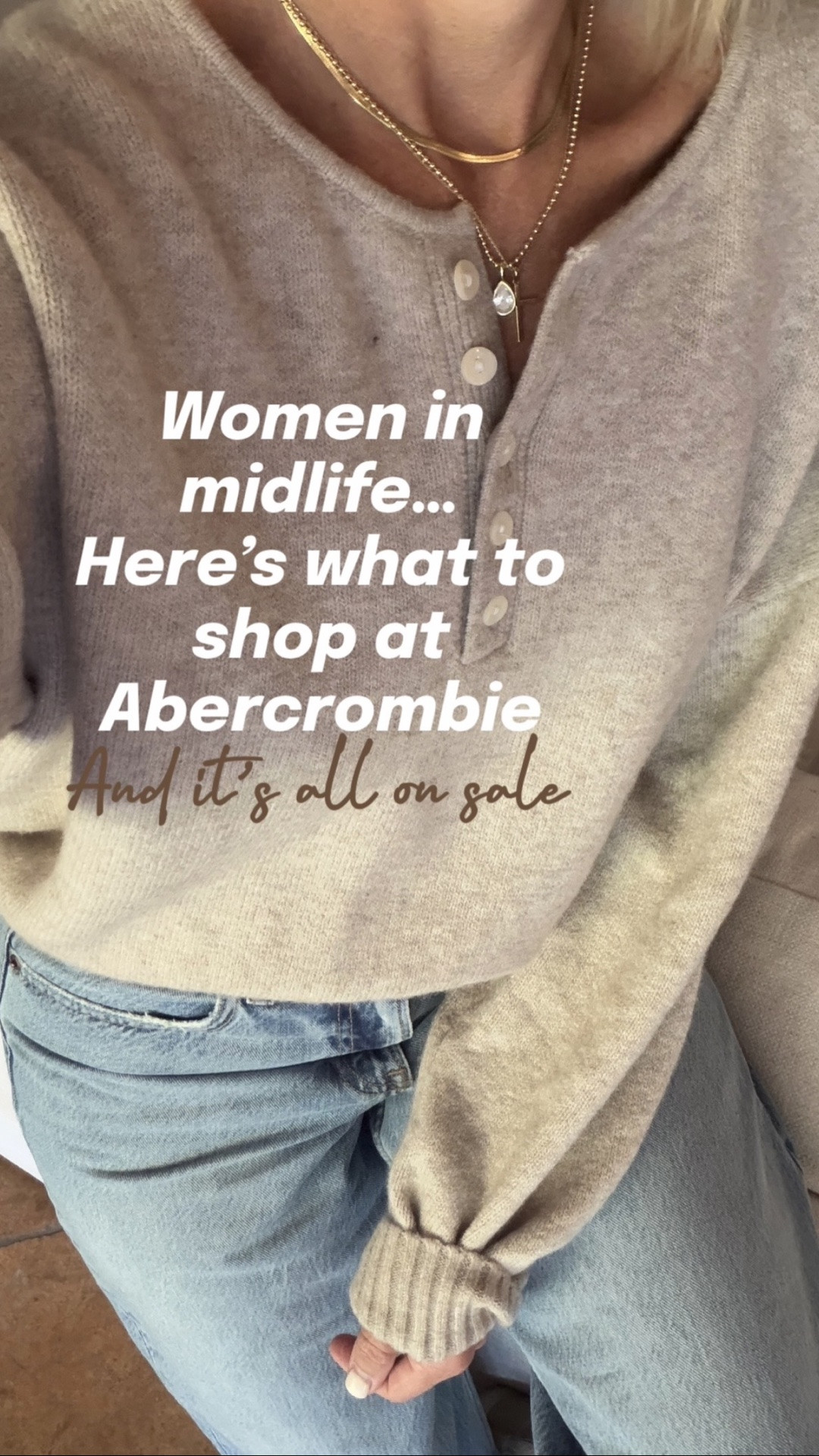 @abercrombie x LTK exclusive sale 
2 days only 
•• use code AFLTK •• 
DOES stack on any sale 

Abercrombie really is great quality and already at a great price point, but now all on sale exclusively, but only for two days! 

Sweaters- all small except Carmel color, that one is medium
Denim - I size down one size in these ￼