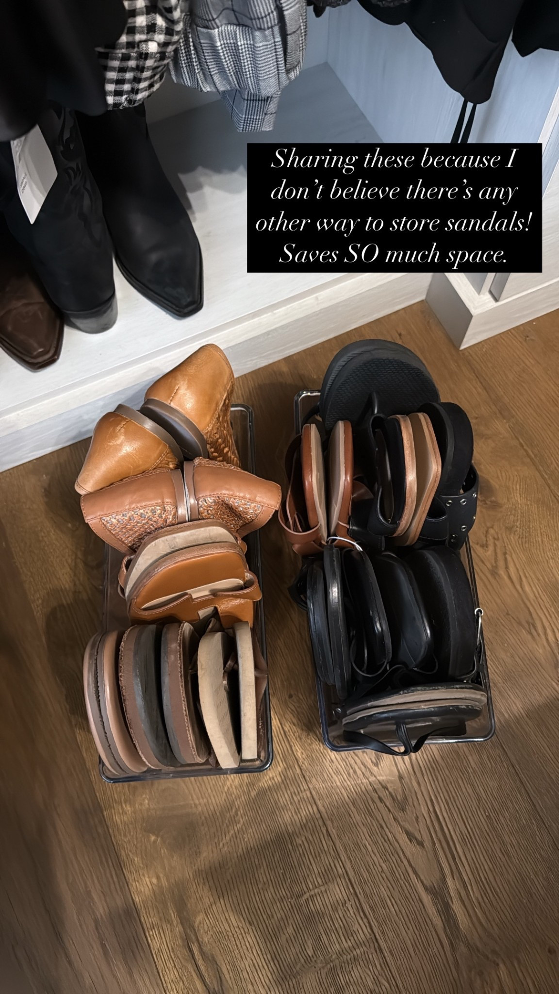 Clear sandal containers 