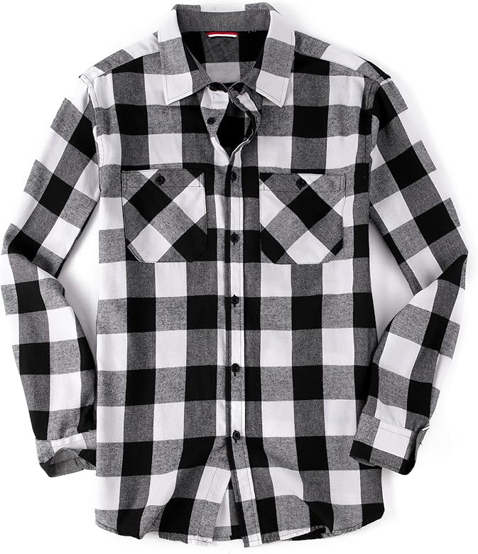 Flannel Shirt for Men Button Down Regular Fit Mens Flannel Shirt Long Sleeve Casual Plaid Flannel... | Amazon (US)