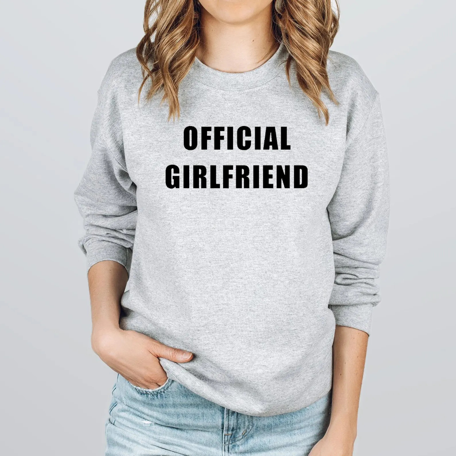 Official Girlfriend Crewneck Sweatshirt, Anniversary Gift - Etsy | Etsy (Global)