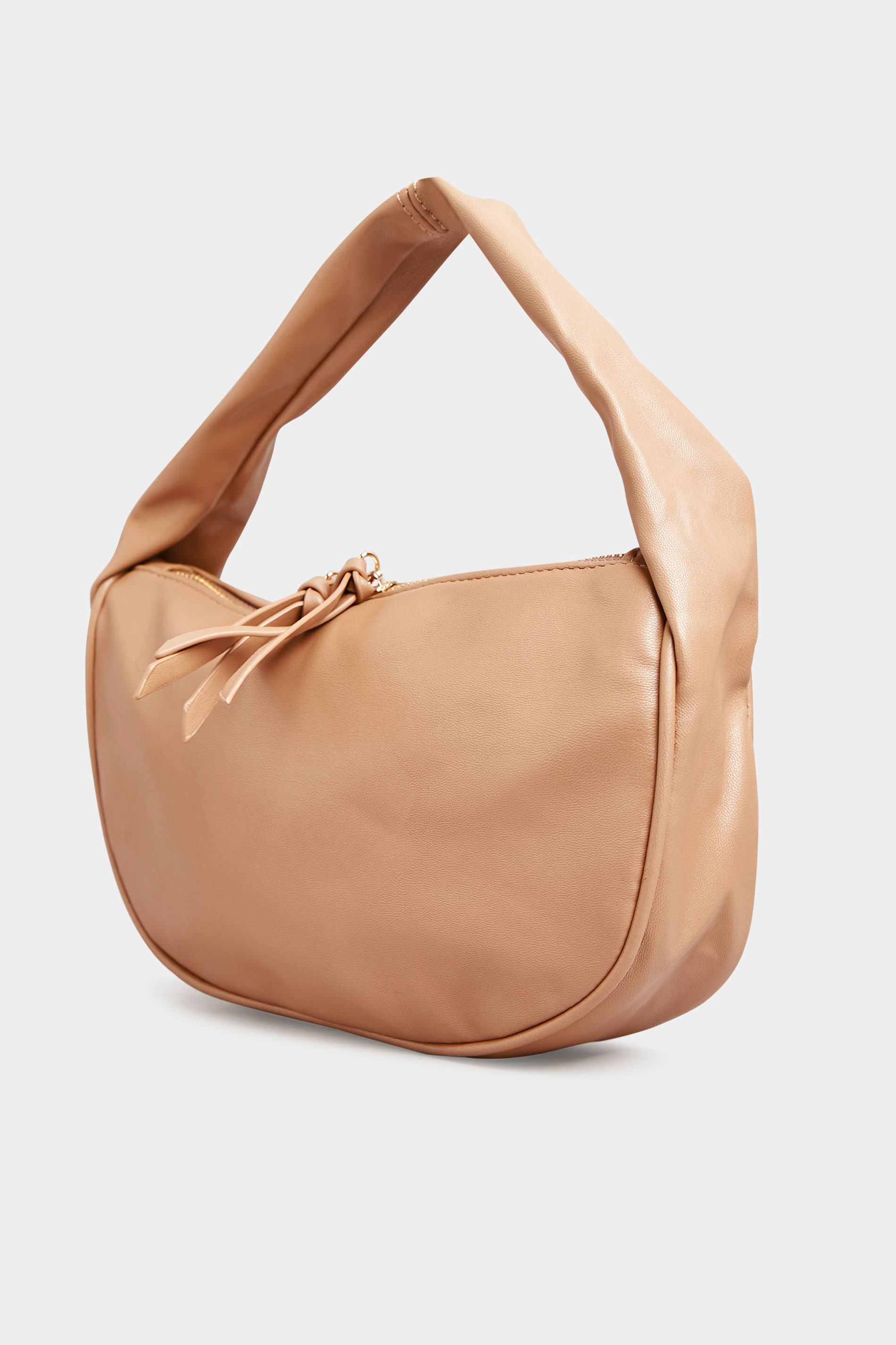 Plus Size Beige Brown Slouch Handle Bag | Yours Clothing UK